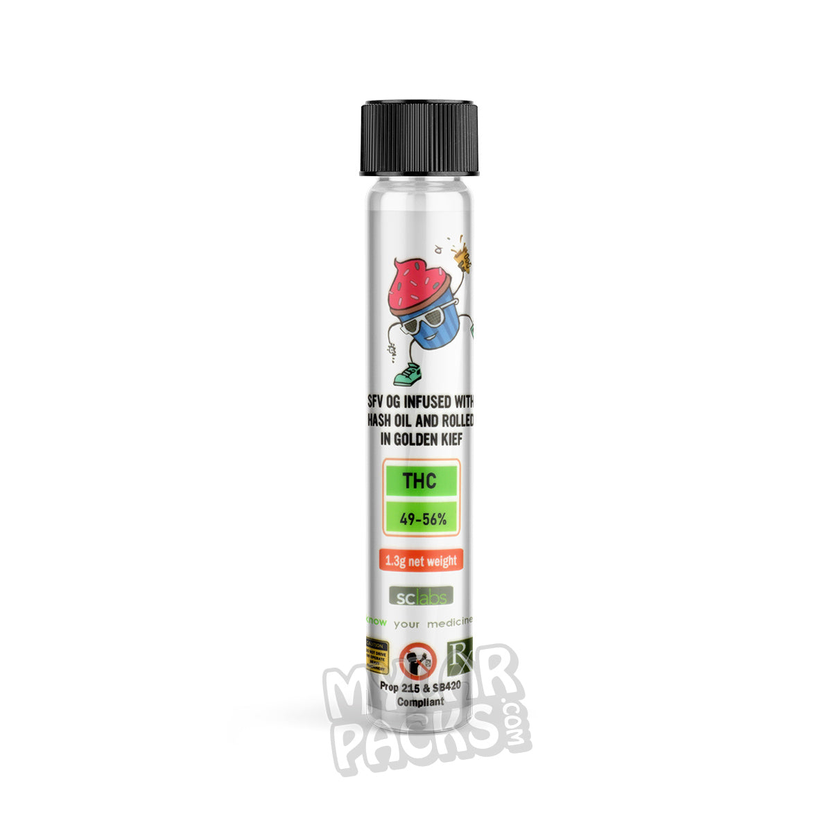 Preroll individual vacío premium de Future Yo Birthday 2020 con tubo de vidrio Pyrex para hierbas