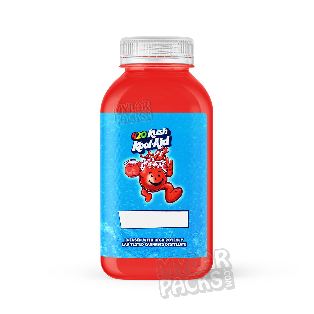 420 Kush Kool Aid 500mg Cannabis Infused Fruit Drink Sticker Wraparound Label (6" x 2.75")