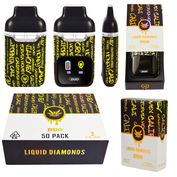 California Honey DUO Switch DUAL Chamber Disposable Vape 2G Chamber USA Stock 2ML Carts 20 Flavors Device Type-C (500 Units / Per Lot)