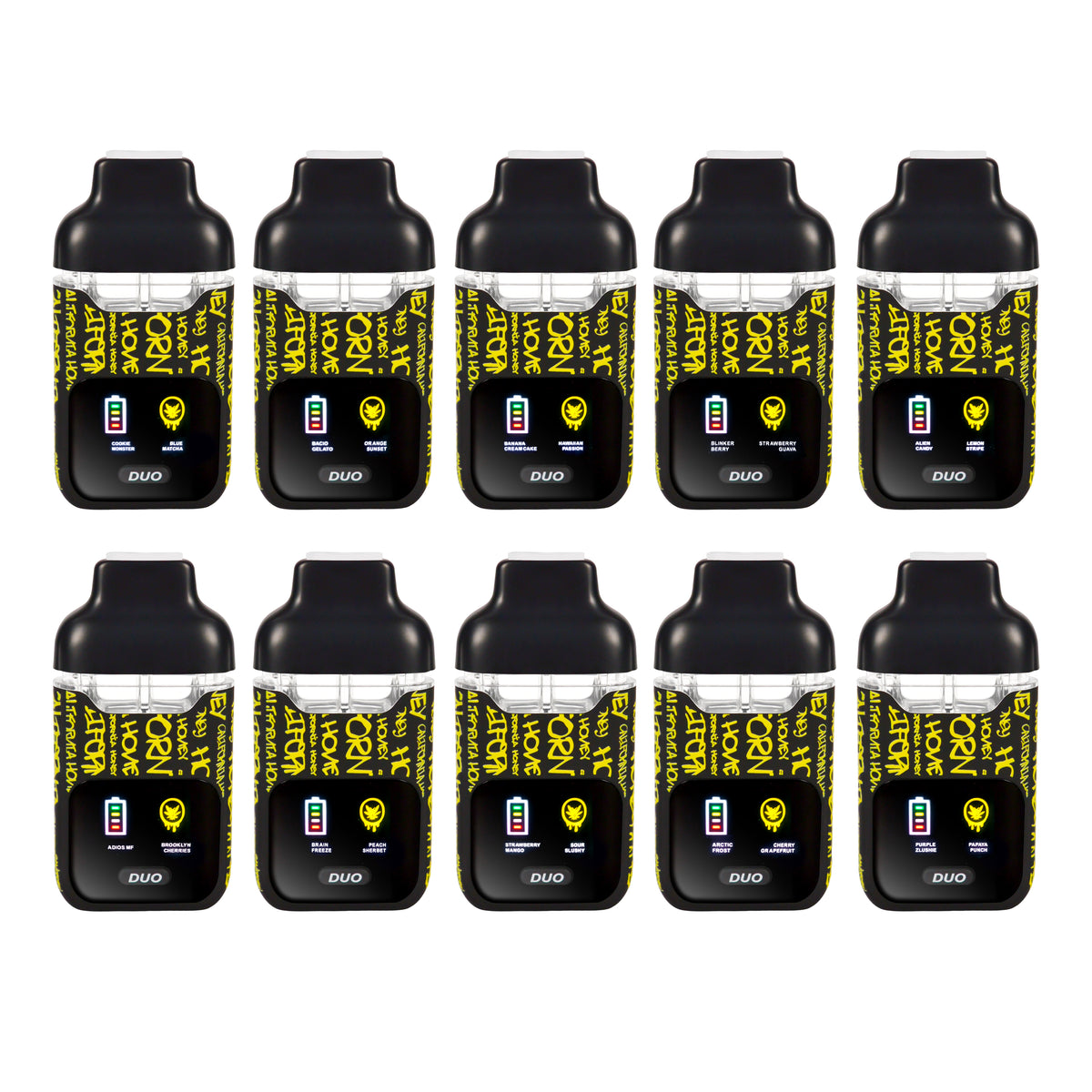 California Honey DUO Switch DUAL Chamber Disposable Vape 2G Chamber USA Stock 2ML Carts 20 Flavors Device Type-C (500 Units / Per Lot)