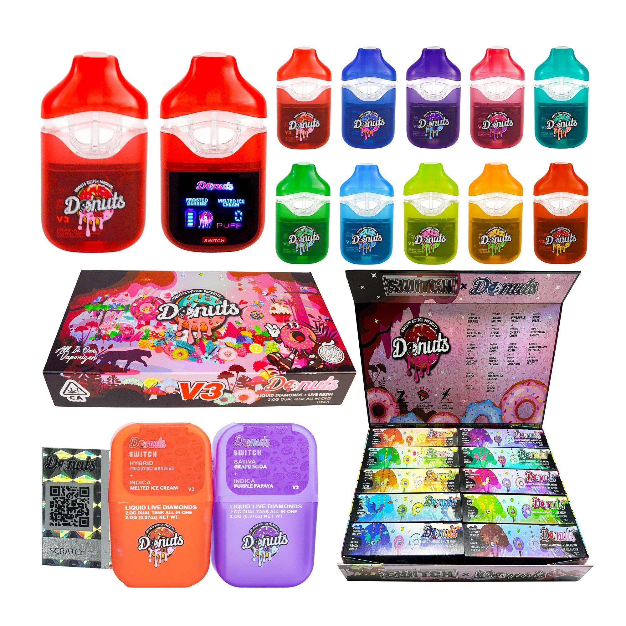 FRYD Donuts 2g Disposable Vapes V3 (800 Units / Per Lot)