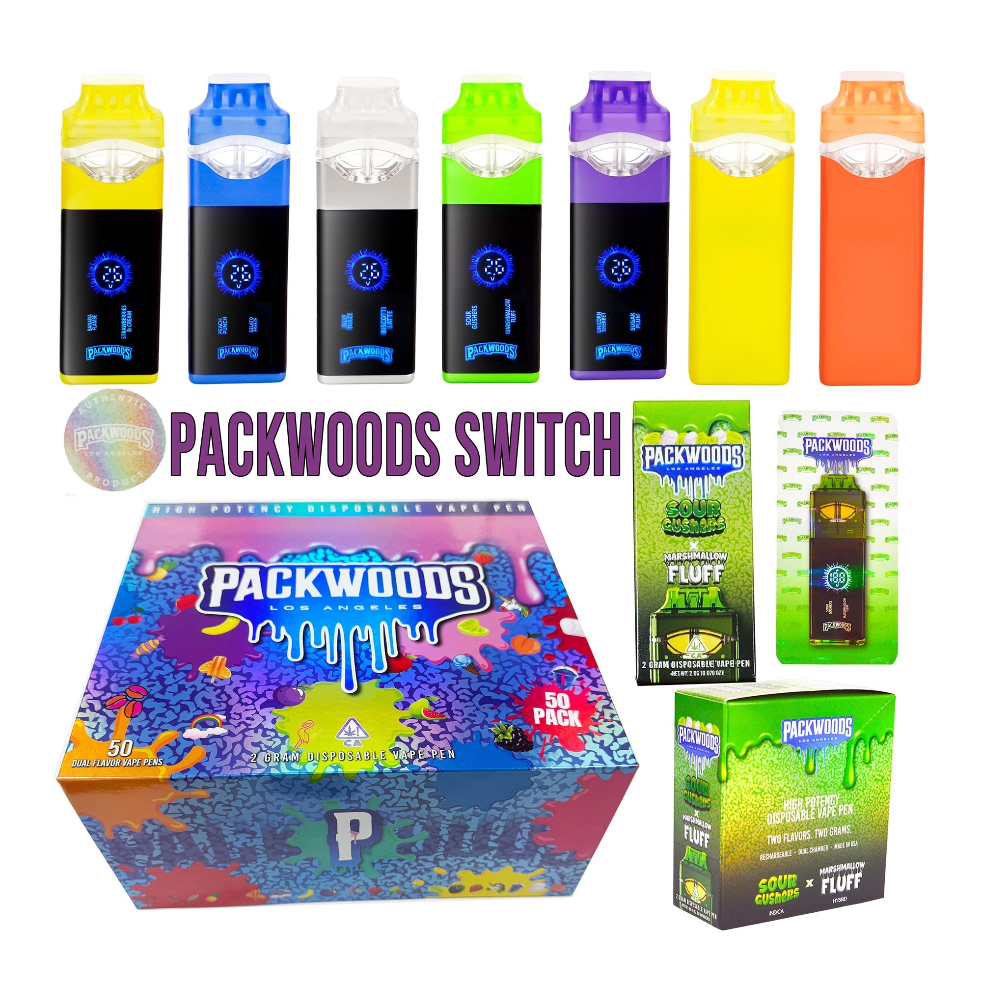 Packwoods 2g Disposable Vape 2ml (500 Units / Per Lot)
