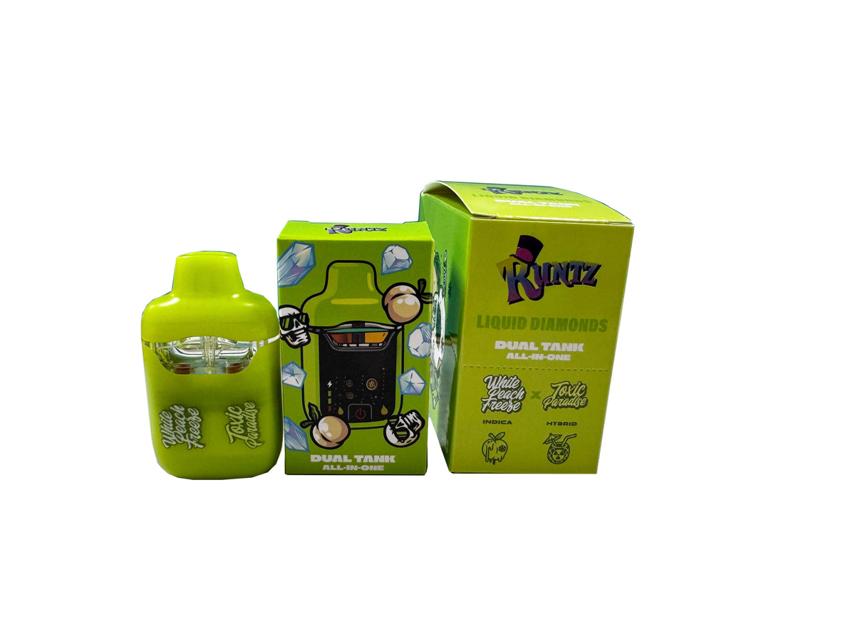 RUNTZ Switch DUAL Chamber Disposable Vape 2G USA Stock 2 in 1 2ML Carts RUNTS Flavors Device Type-C (1000 Units / Per Lot)