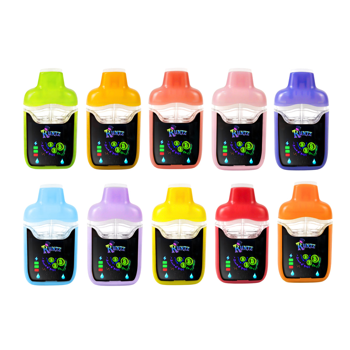 RUNTZ Switch DUAL Chamber Disposable Vape 2G USA Stock 2 in 1 2ML Carts RUNTS Flavors Device Type-C (1000 Units / Per Lot)