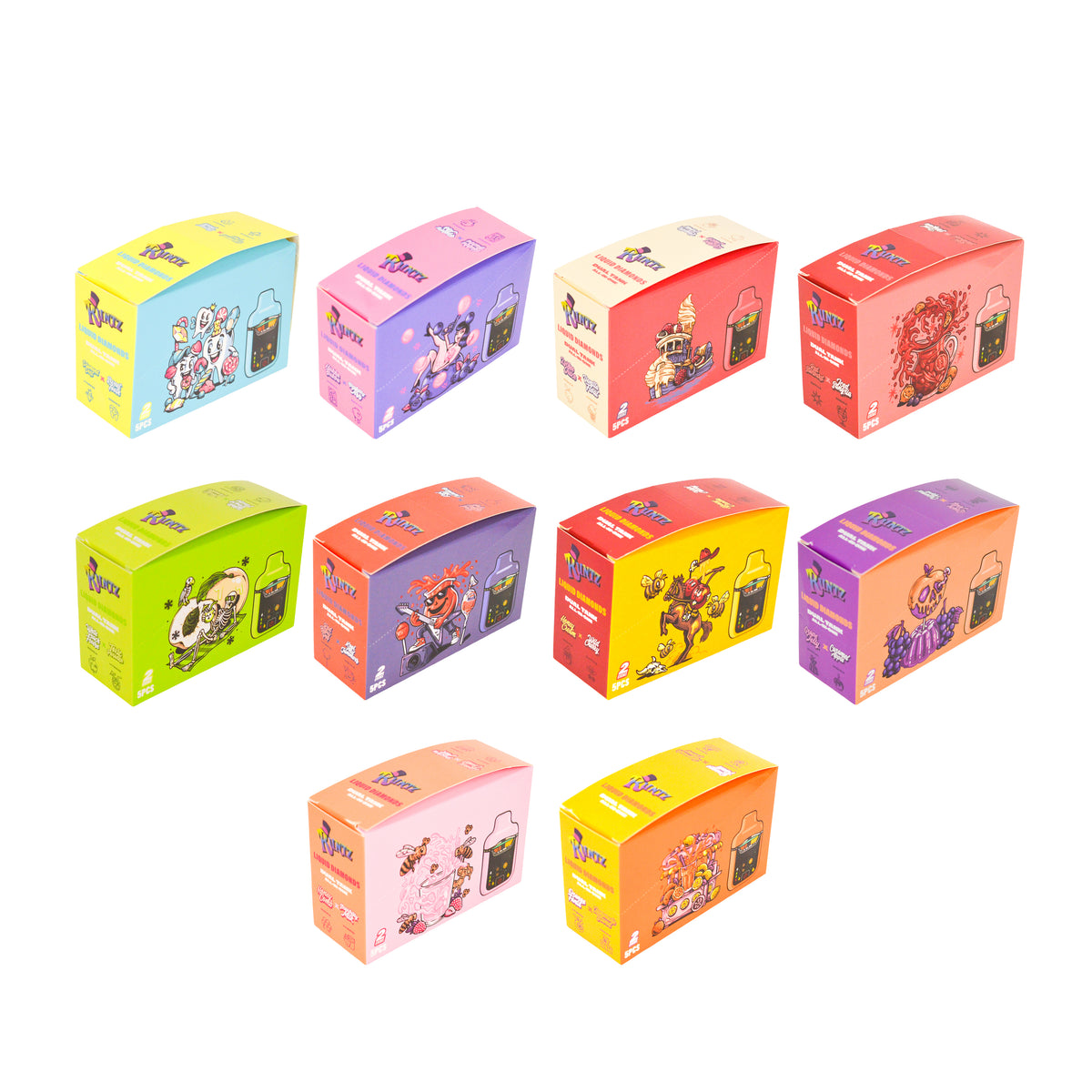 RUNTZ Switch DUAL Chamber Disposable Vape 2G USA Stock 2 in 1 2ML Carts RUNTS Flavors Device Type-C (1000 Units / Per Lot)