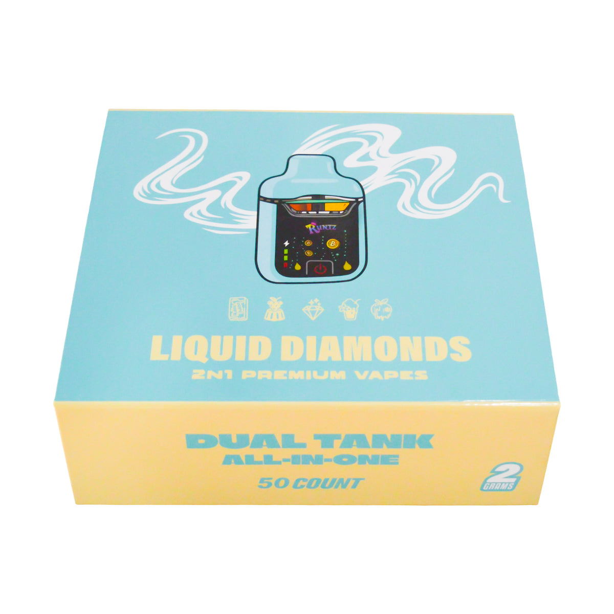RUNTZ Switch DUAL Chamber Disposable Vape 2G USA Stock 2 in 1 2ML Carts RUNTS Flavors Device Type-C (1000 Units / Per Lot)