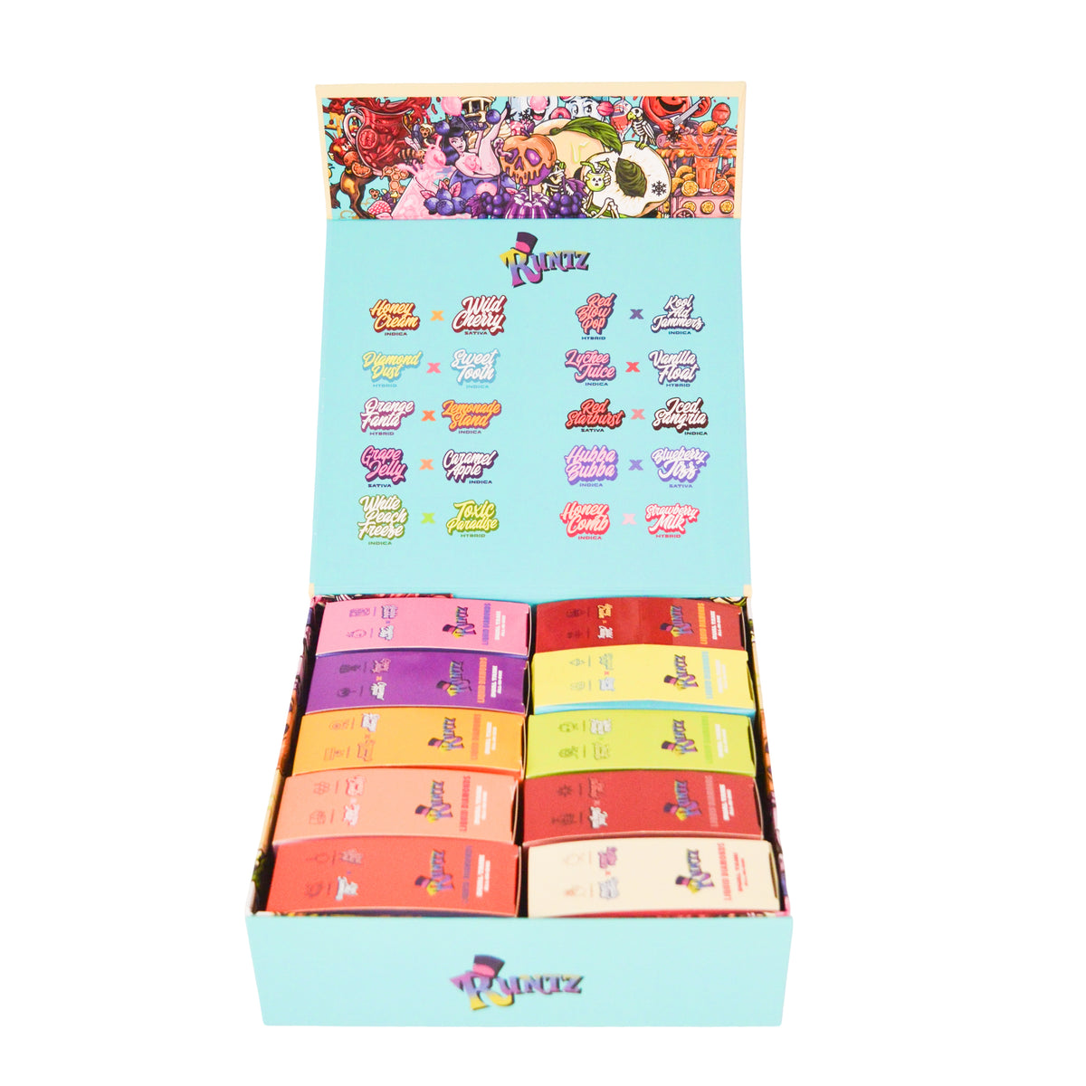 RUNTZ Switch DUAL Chamber Disposable Vape 2G USA Stock 2 in 1 2ML Carts RUNTS Flavors Device Type-C (1000 Units / Per Lot)