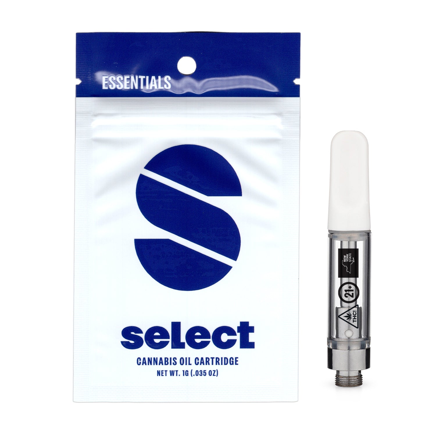 Select Essentials 1ml Empty Vape Cartridge Packaging Mylar Bag Custom Stickers