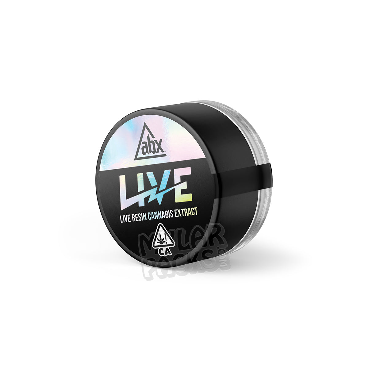 ABX LIVE Resin Sauce Diamonds 3.5g Frascos de vidrio vacíos a prueba de niños con pegatinas para concentrado
