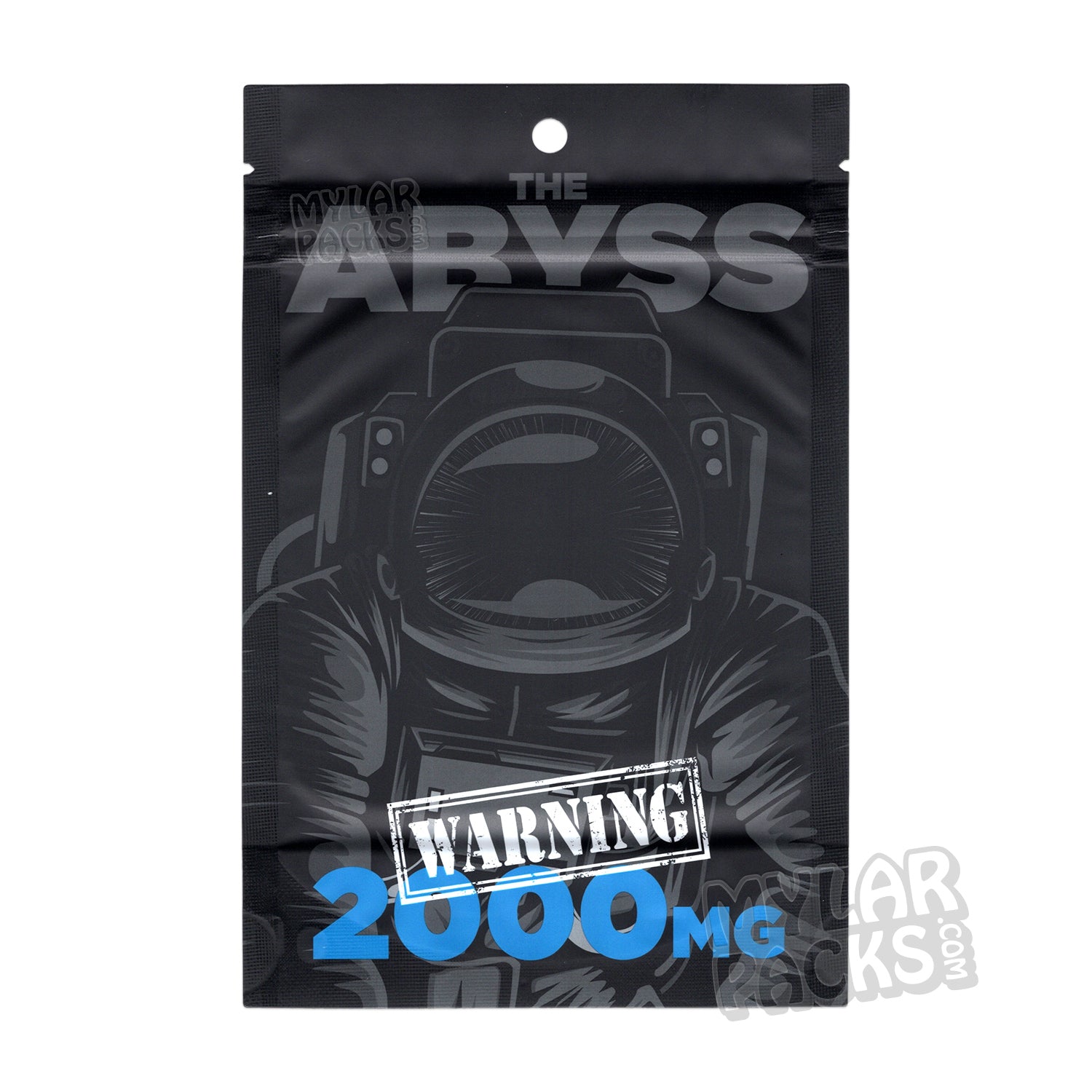 Bolsa vacía de gomitas Mylar The Abyss de Kosmik Blue de 2000 mg, empaque para dulces comestibles