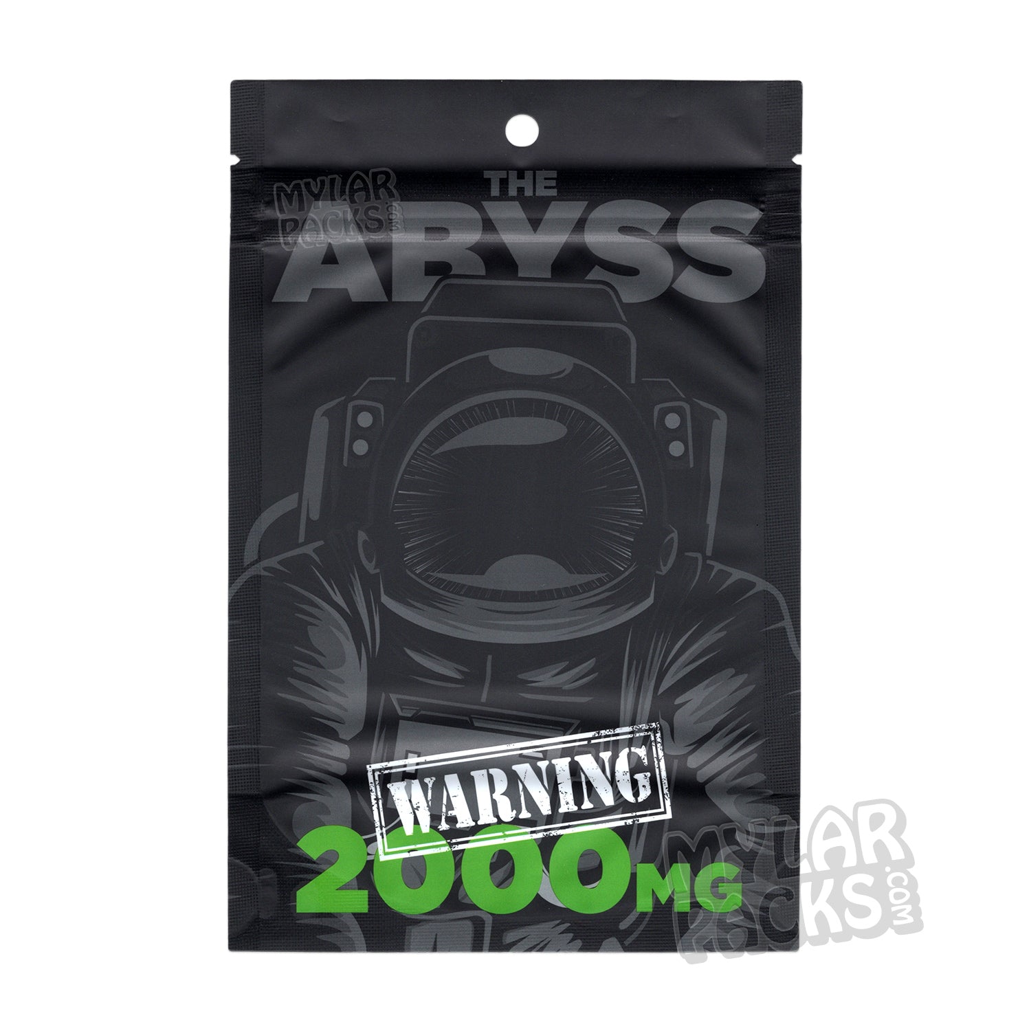 The Abyss de Kosmik Green - Bolsa vacía de gomitas Mylar de 2000 mg, empaque para dulces comestibles