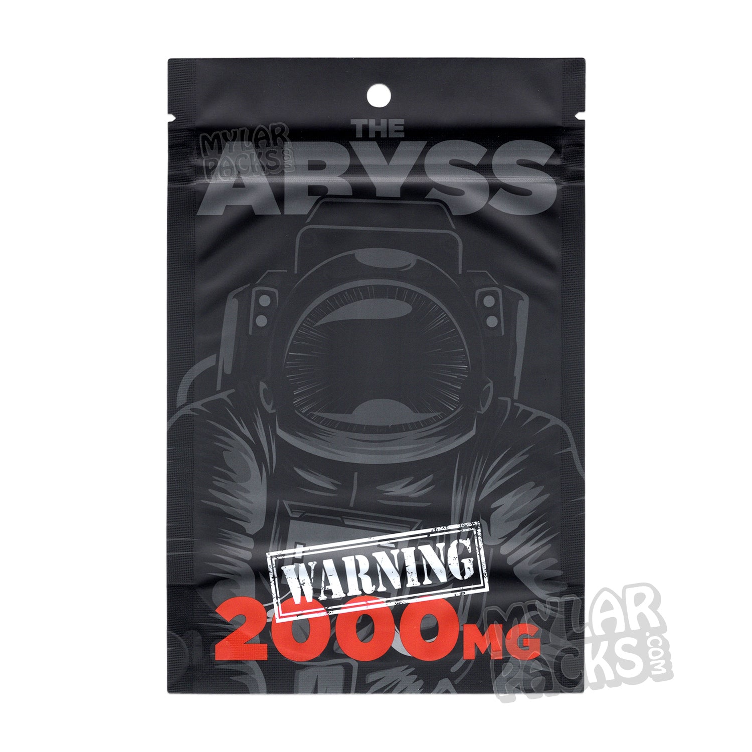 The Abyss de Kosmik Red 2000 mg Bolsa vacía de gomitas Mylar Comestibles Envases de dulces