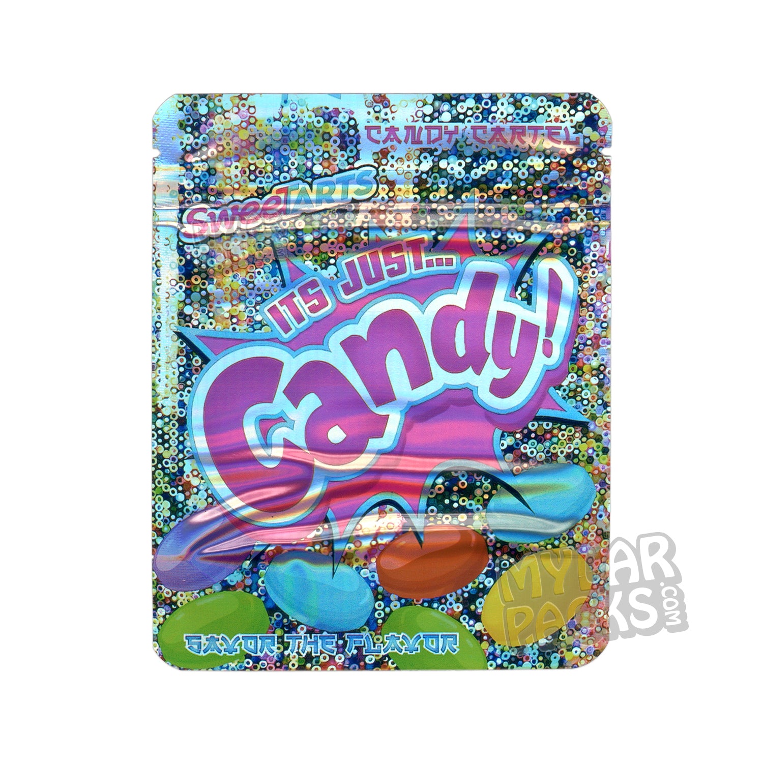 Tartas dulces de Candy Cartel Bolsa de Mylar universal vacía Embalaje de flores comestibles