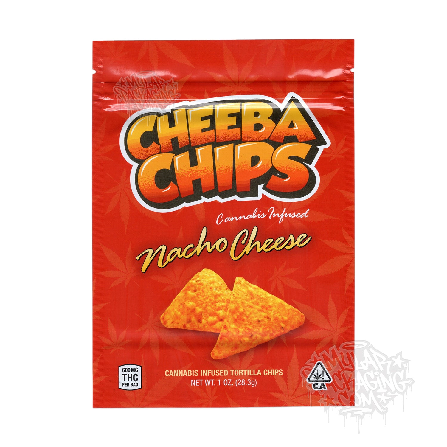 Doritos Nacho Cheese Chips 600 mg Bolsa de Mylar vacía Comestibles Snacks Envases de alimentos