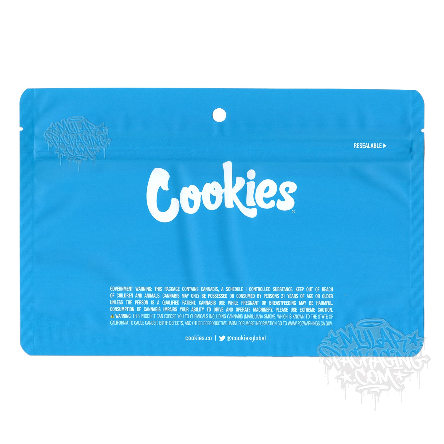 Cookies Dispensary 14g / 1/2oz Empty Mylar Bag Packaging and Custom Stickers