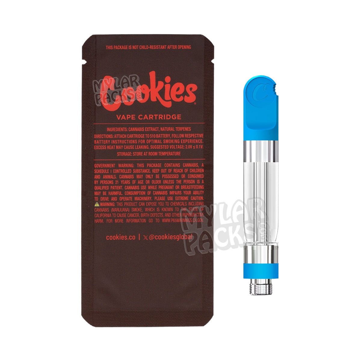 Gelato de cereza negra de Cookies, 1 g, embalaje vacío para vapeo, bolsa de Mylar con pegatinas personalizadas