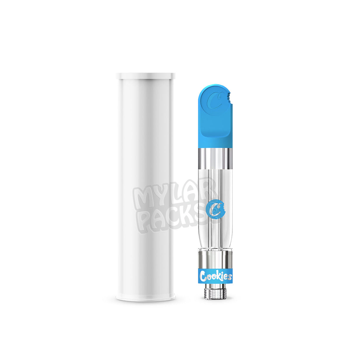 Cartucho de vapeo vacío individual Cookies con caja, tubo de plástico de 1 ml, carrito y pegatinas.