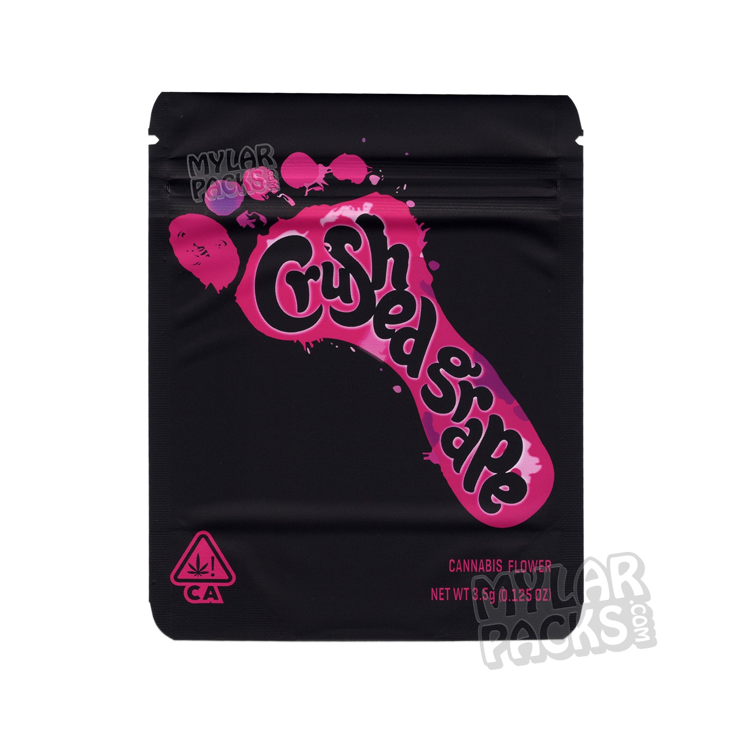 Bolsa de Mylar vacía a prueba de olores de Crushed Grape by Cookies, 3,5 g, para flores y hierbas secas