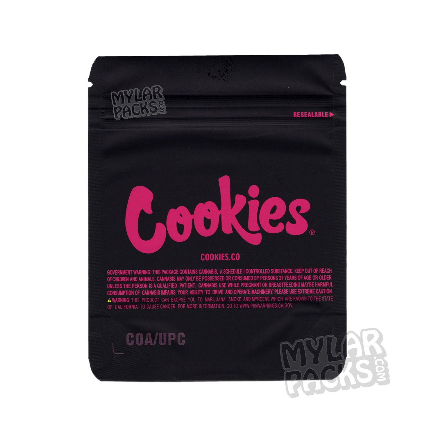 Bolsa de Mylar vacía a prueba de olores de Crushed Grape by Cookies, 3,5 g, para flores y hierbas secas