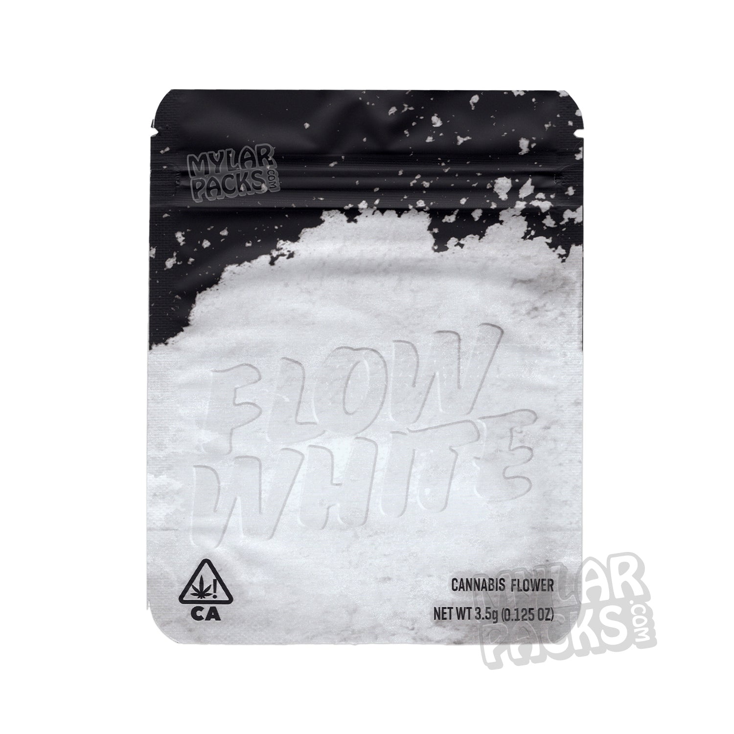 Bolsa de Mylar vacía a prueba de olores Flow White de Cookies, 3,5 g, para flores y hierbas secas