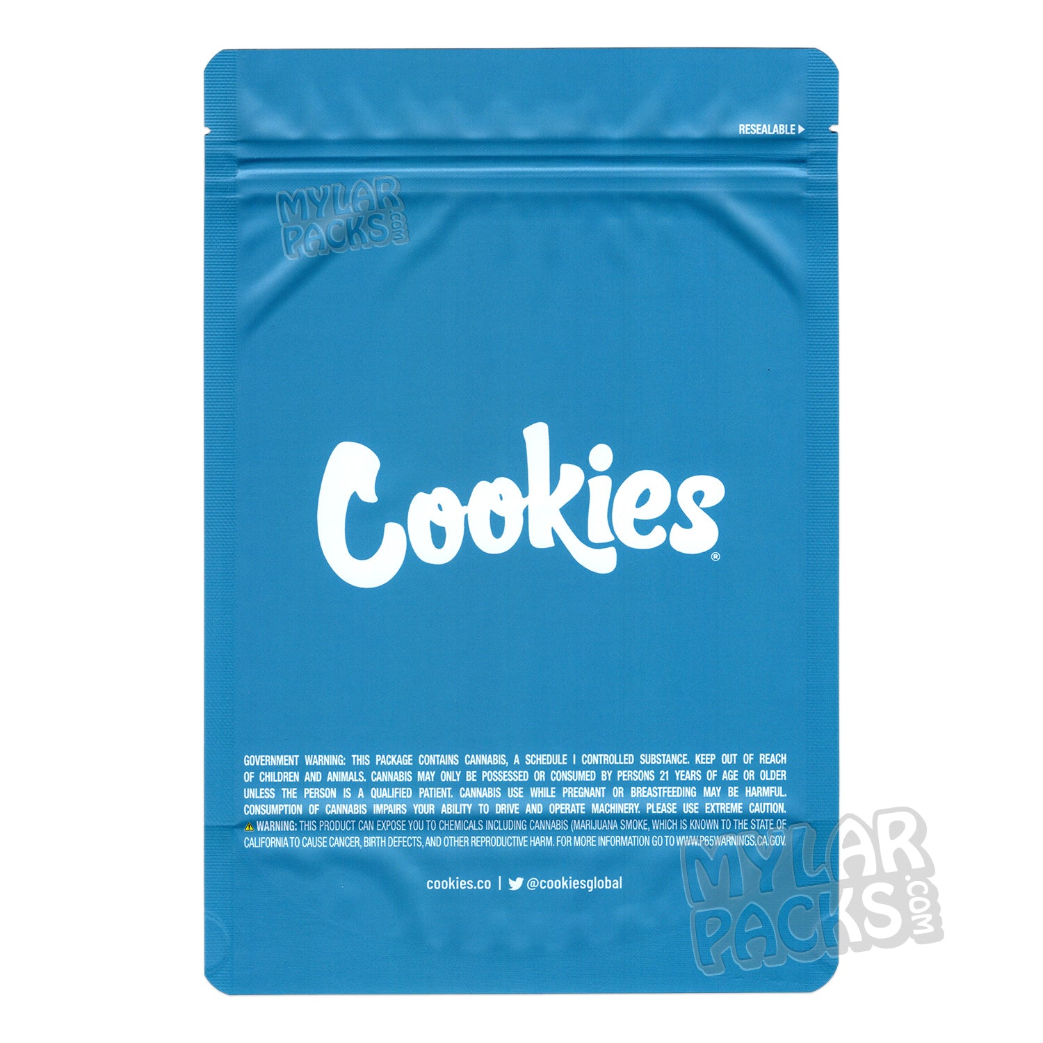 Cookies Dispensary 28g / 1 Ounce Empty Mylar Bag Packaging and Customizable Stickers