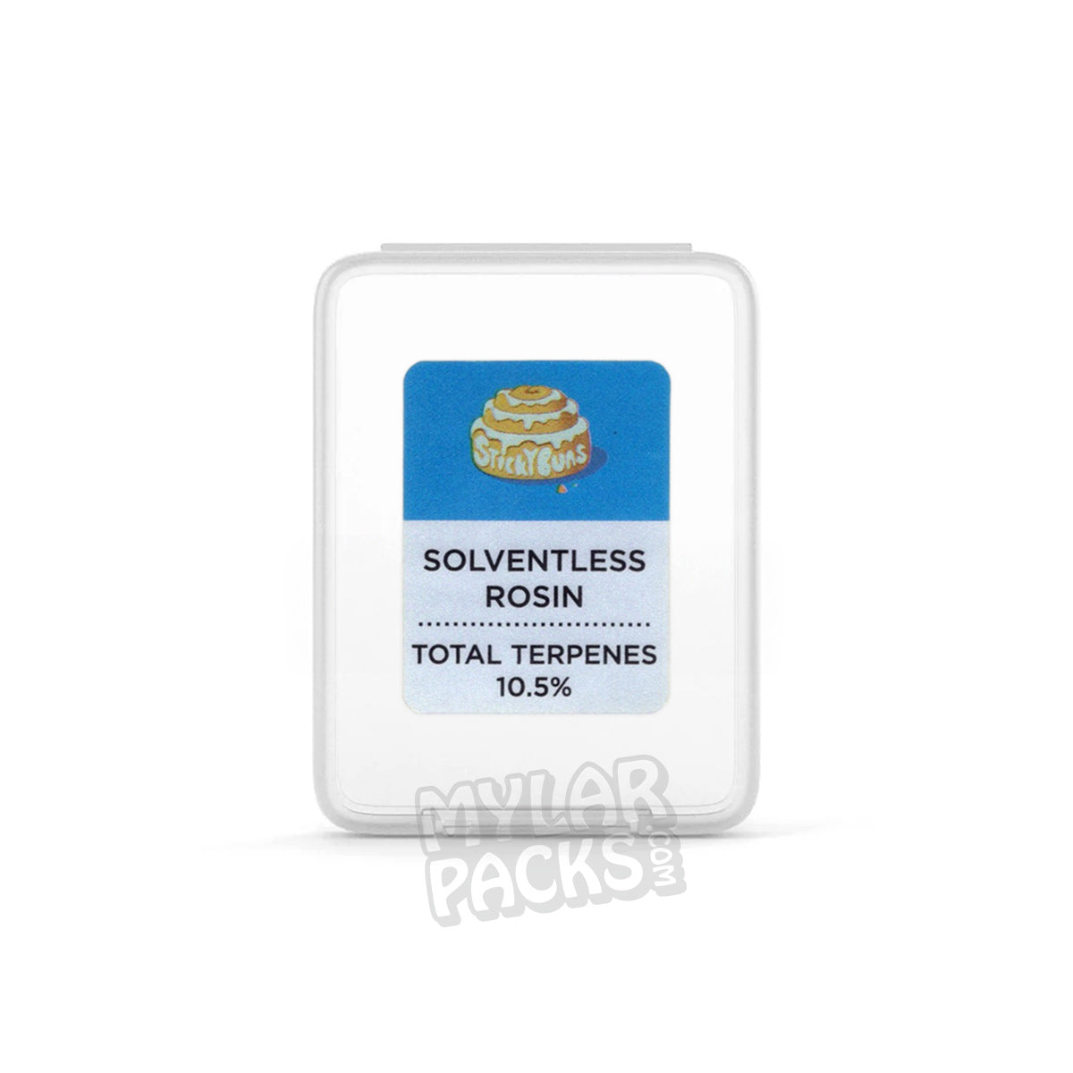 Galletas de 1 g, embalaje de concentrado vacío, caja de plástico con pegatinas personalizables