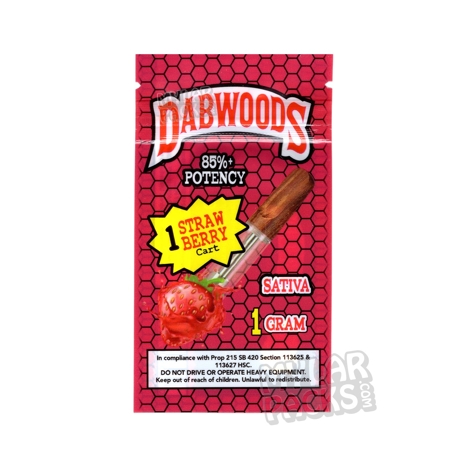 Bolsa de embalaje para cartuchos de vapeo vacíos individuales Dabwoods de 1 g, cartucho de cerámica con puntas de madera