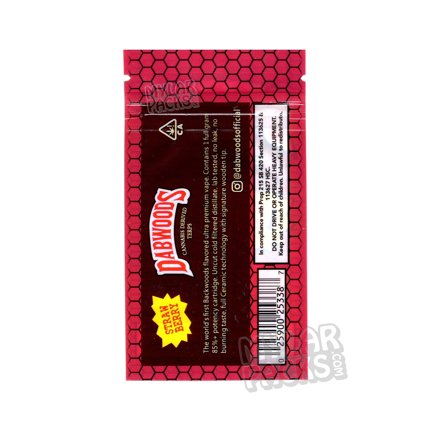 Bolsa de embalaje para cartuchos de vapeo vacíos individuales Dabwoods de 1 g, cartucho de cerámica con puntas de madera