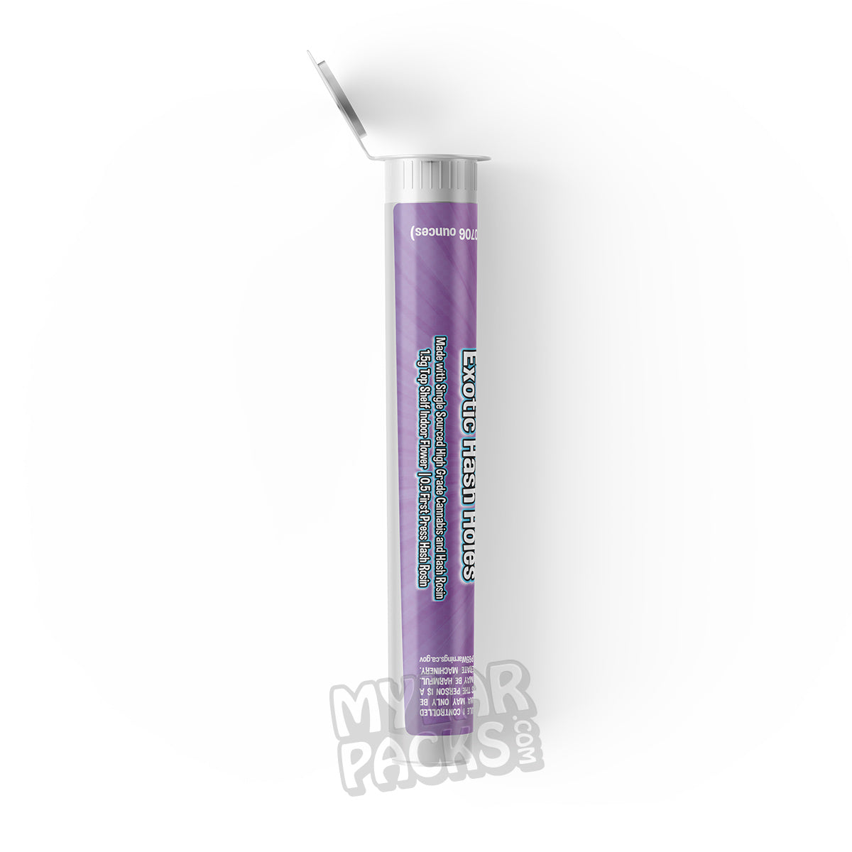 Head Stash Donuts 2G Exotic Hash Hole Preroll Empty Clear Hard Plastic Tube Sticker and Tip Wrapper
