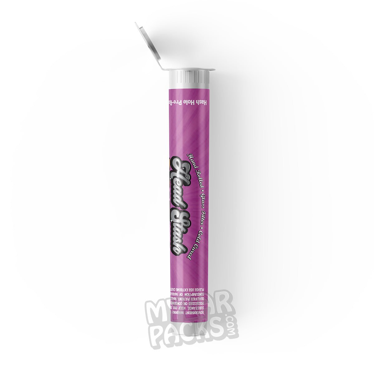 Head Stash Donuts 2G Exotic Hash Hole Preroll Empty Clear Hard Plastic Tube Sticker and Tip Wrapper