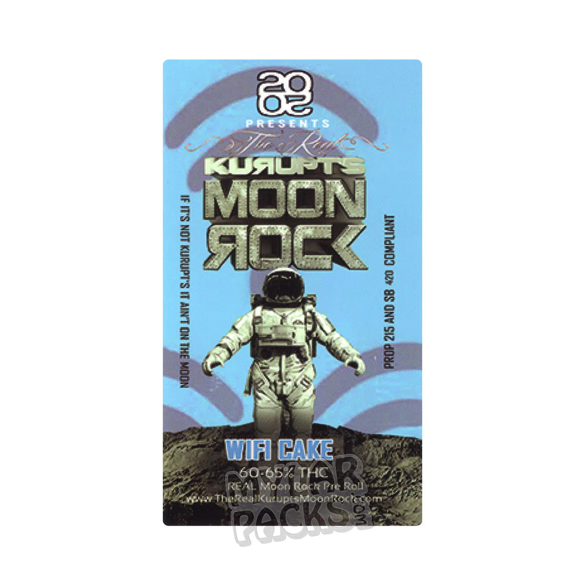 Tubo de plástico duro transparente vacío preenrollado Moon Rock WiFi Cake de Kurupt para envasar flores y hierbas