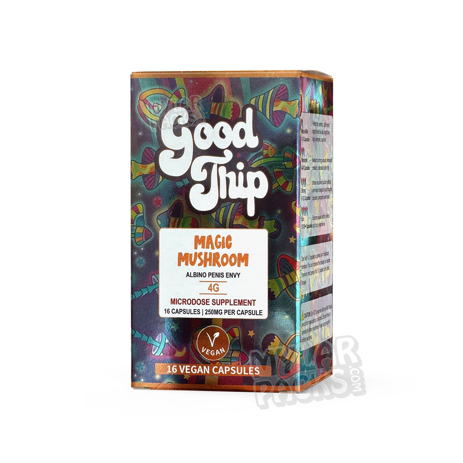 Pastillas de hongos vacías Good Trip de 4 g, cápsulas veganas, envase de psilocibina