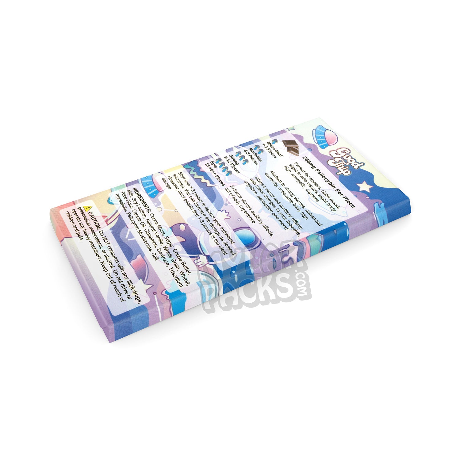 Caja vacía de setas mágicas con chocolate tostado y canela Good Trip