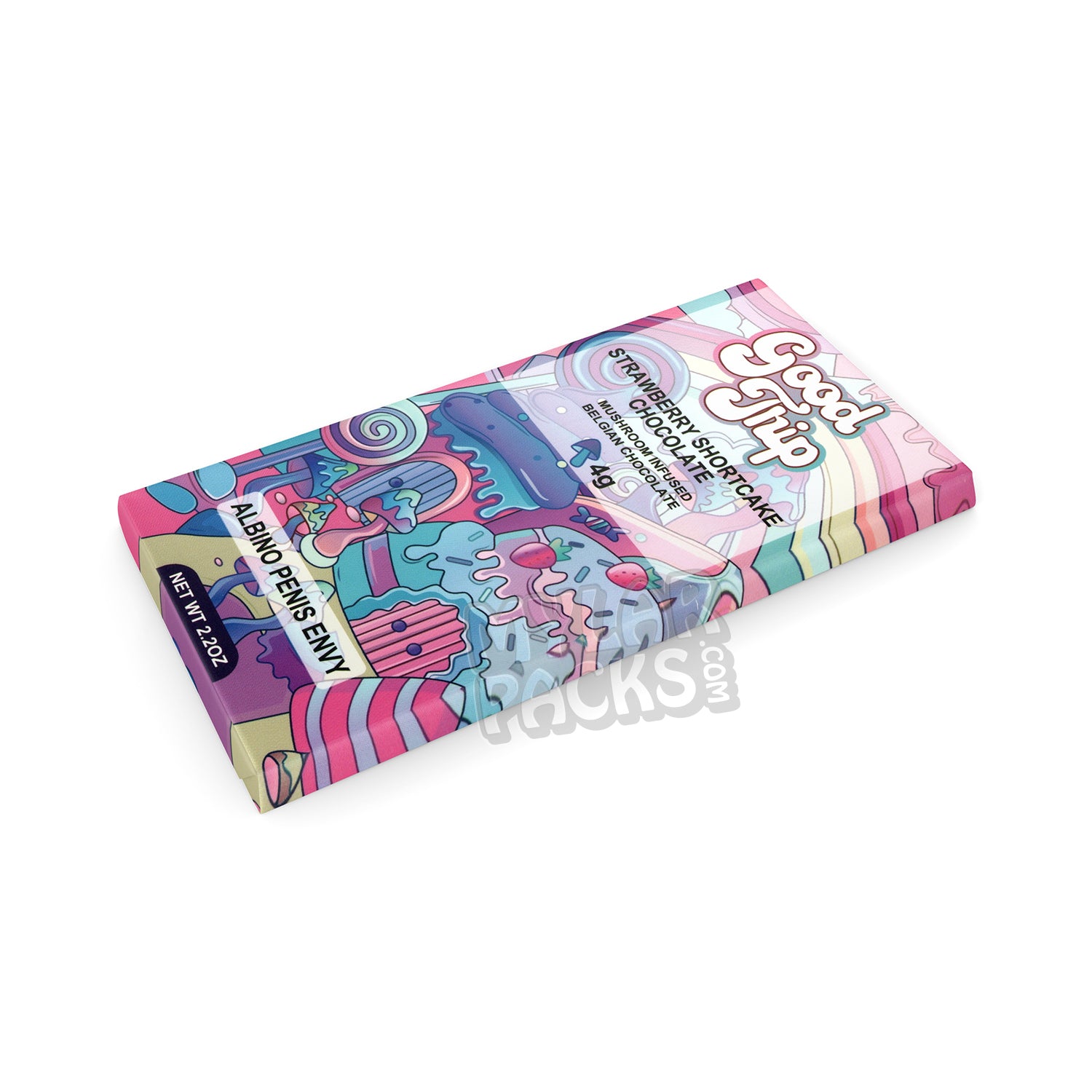 Good Trip Strawberry Shortcake Chocolate Empty Magic Mushroom Bar Shrooms Box