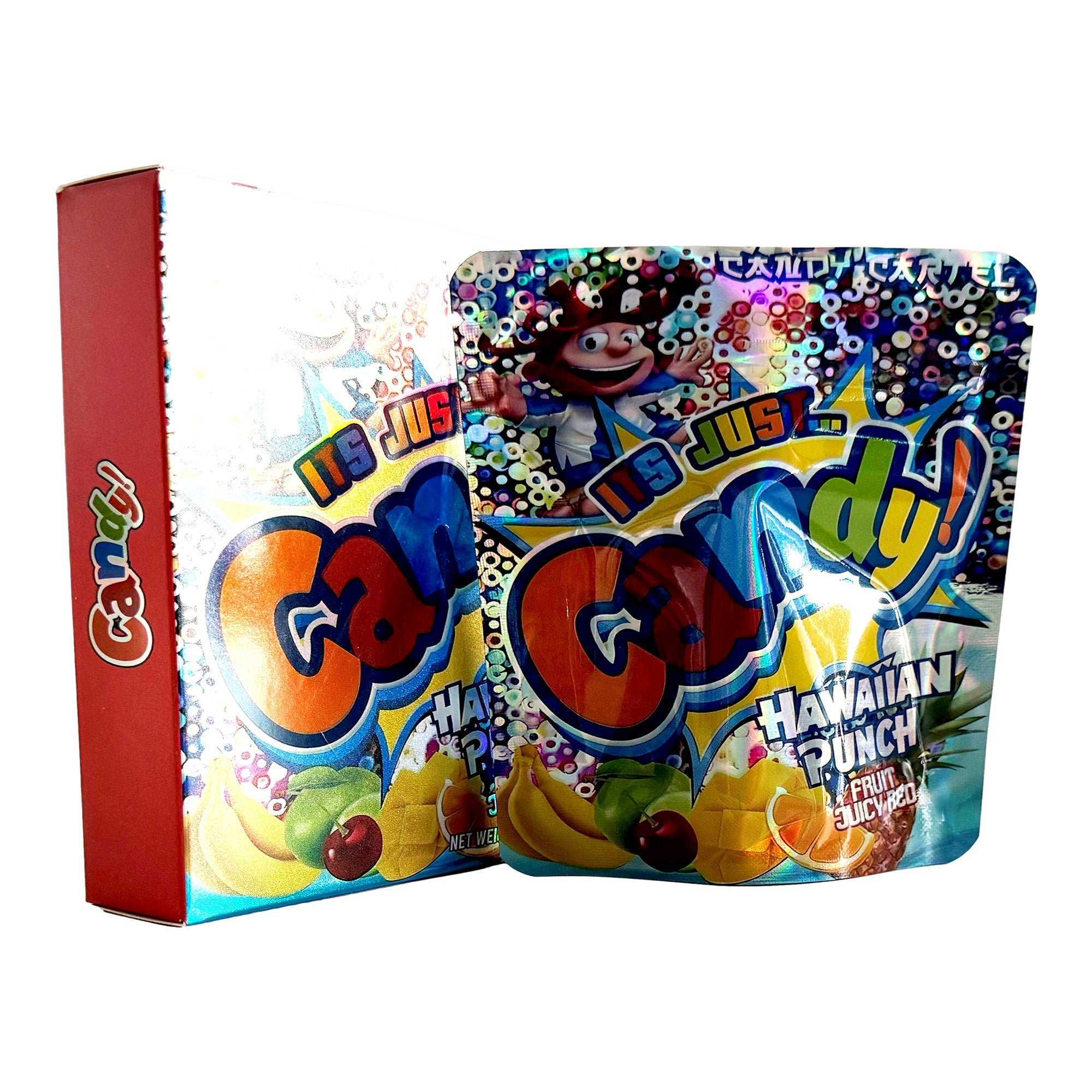 Its Just Candy Hawaiian Punch 3.5g Holographic Bag with Matching Box Design (500 Units / Per Lot)