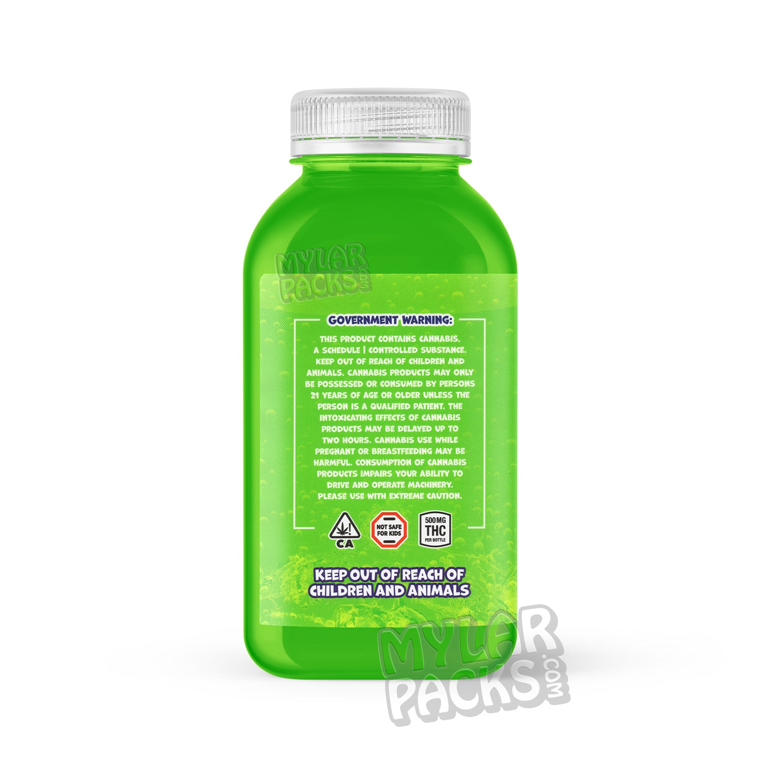 Etiqueta adhesiva envolvente para bebida infusionada con Kool-Aid 420 Kush de manzana verde (500 mg) (15,24 cm x 7,94 cm)