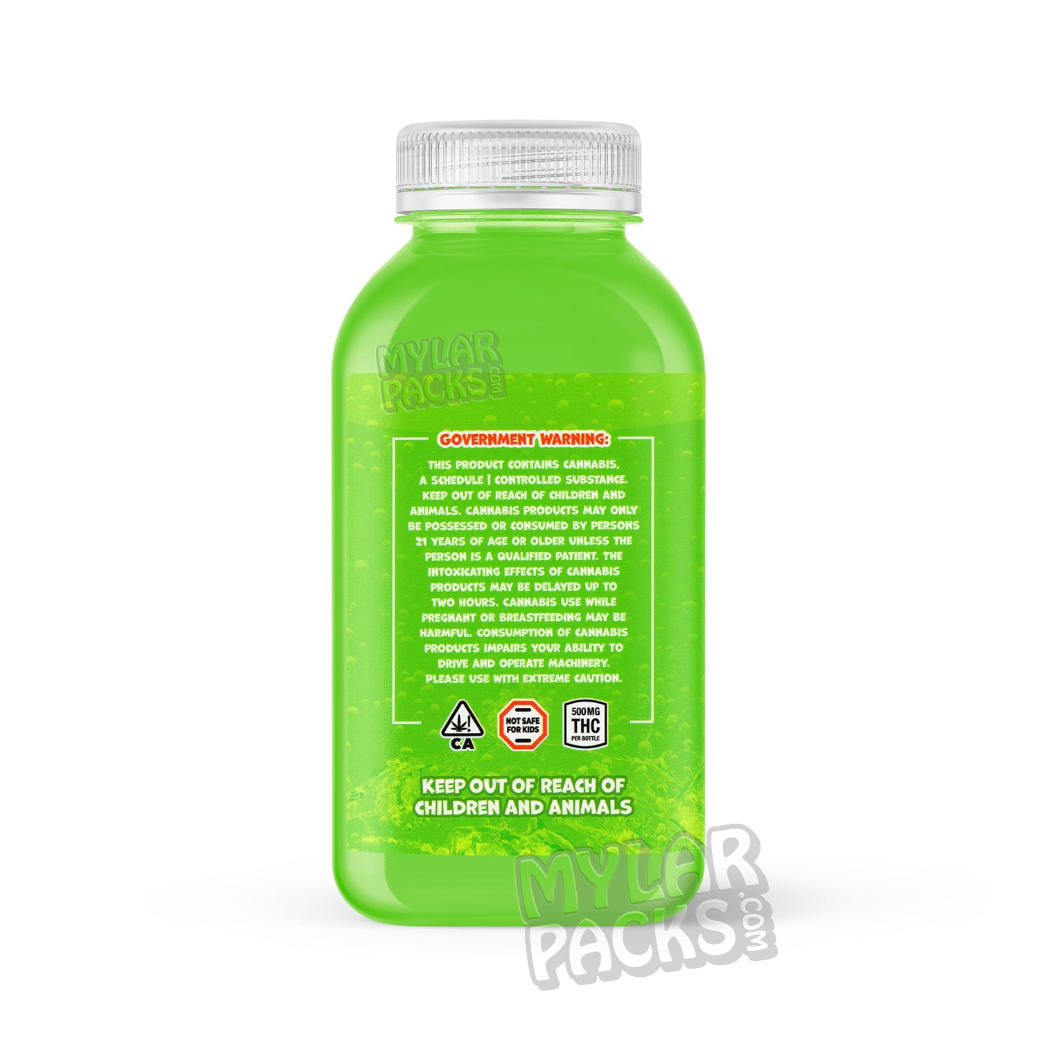 Etiqueta adhesiva envolvente para bebida infusionada con Kool-Aid 420 Kush de limón y lima (500 mg) (15 x 7 cm)