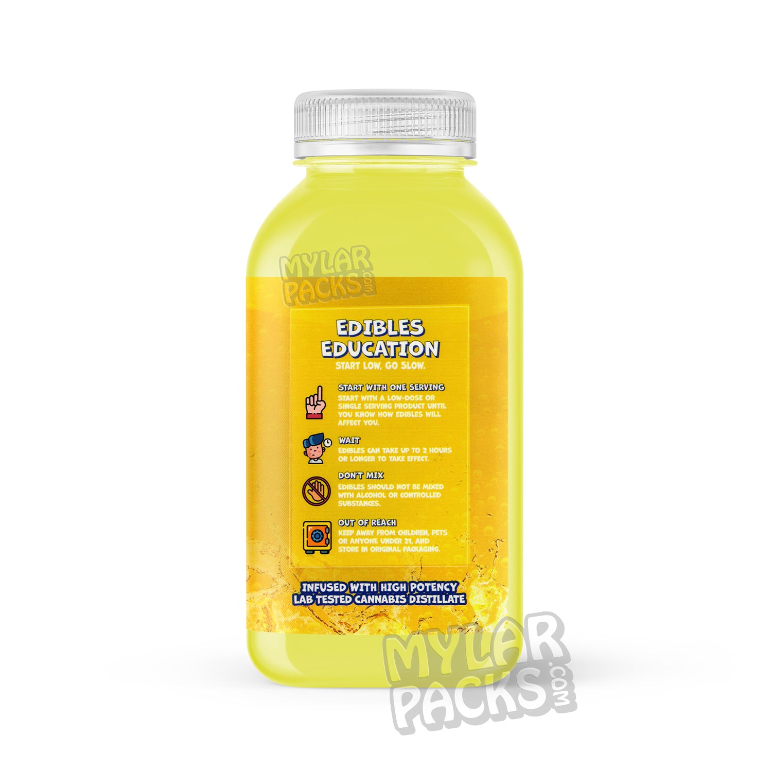 Etiqueta adhesiva envolvente para bebida infusionada con Kool-Aid Lemonade 420 Kush de 500 mg (15,24 cm x 7,94 cm)