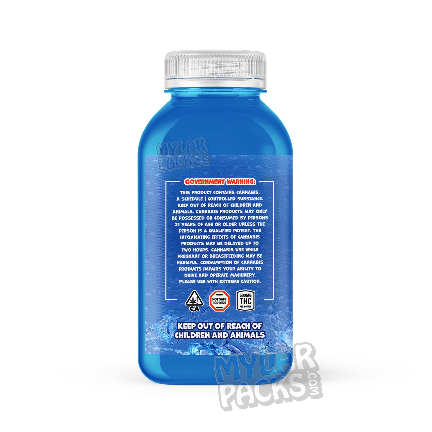 Etiqueta adhesiva envolvente para bebida infusionada con Kool-Aid 420 Kush de frutos rojos (500 mg) (15 x 7 cm)