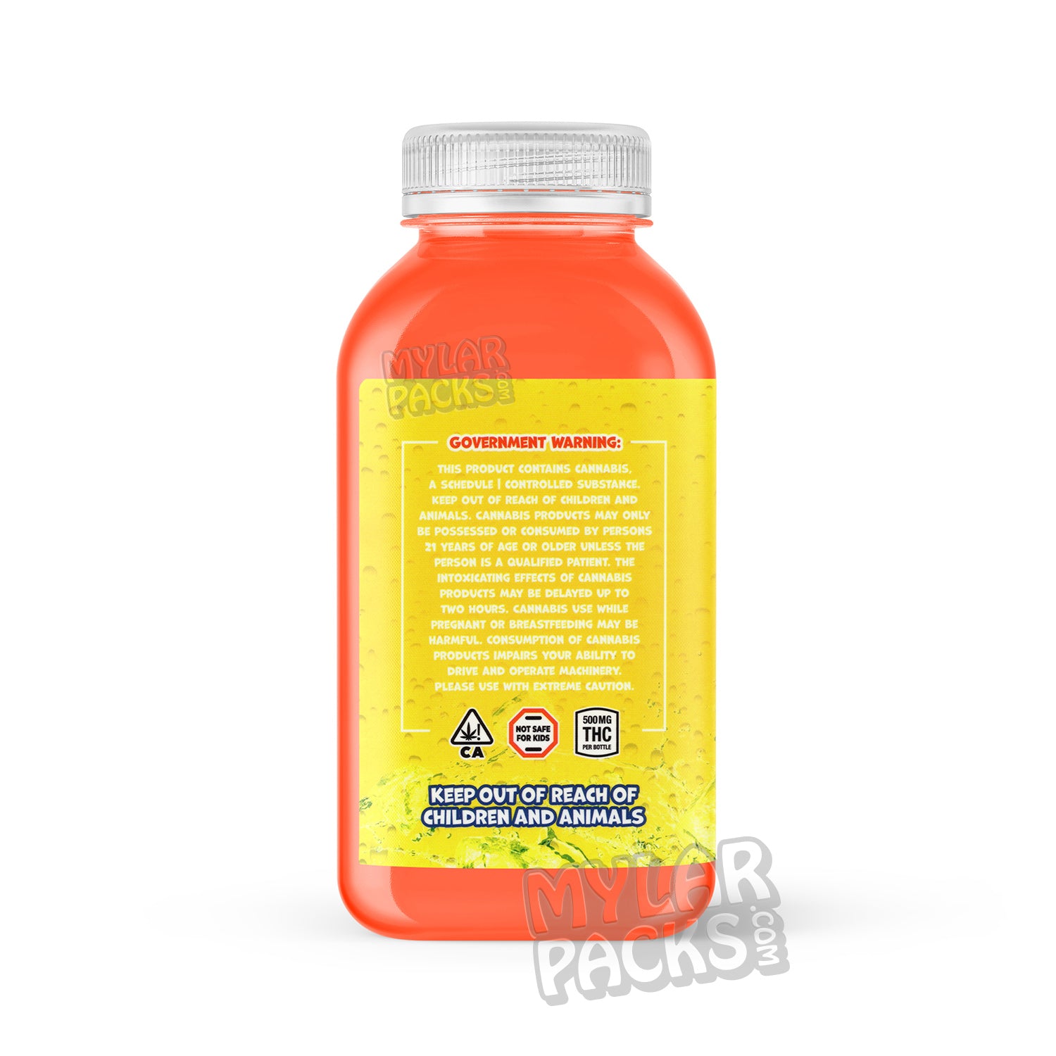 Etiqueta adhesiva envolvente para bebida infusionada con Kool-Aid 420 Kush, sabor melocotón y mango (500 mg) (15,2 x 7,9 cm)