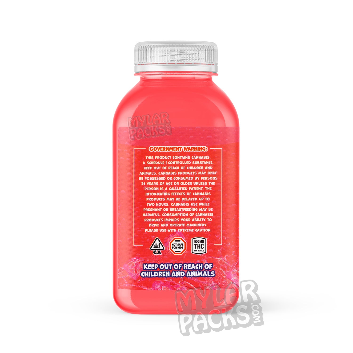 420 Kush Kool Aid Watermelon 500mg Infused Drink Sticker Wraparound Label (6" x 2.75")