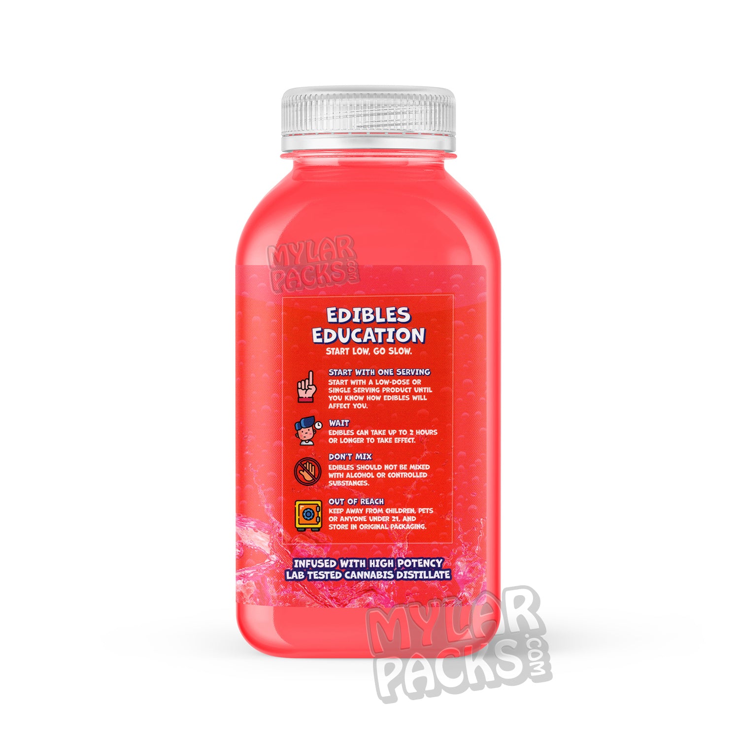 420 Kush Kool Aid Watermelon 500mg Infused Drink Sticker Wraparound Label (6" x 2.75")