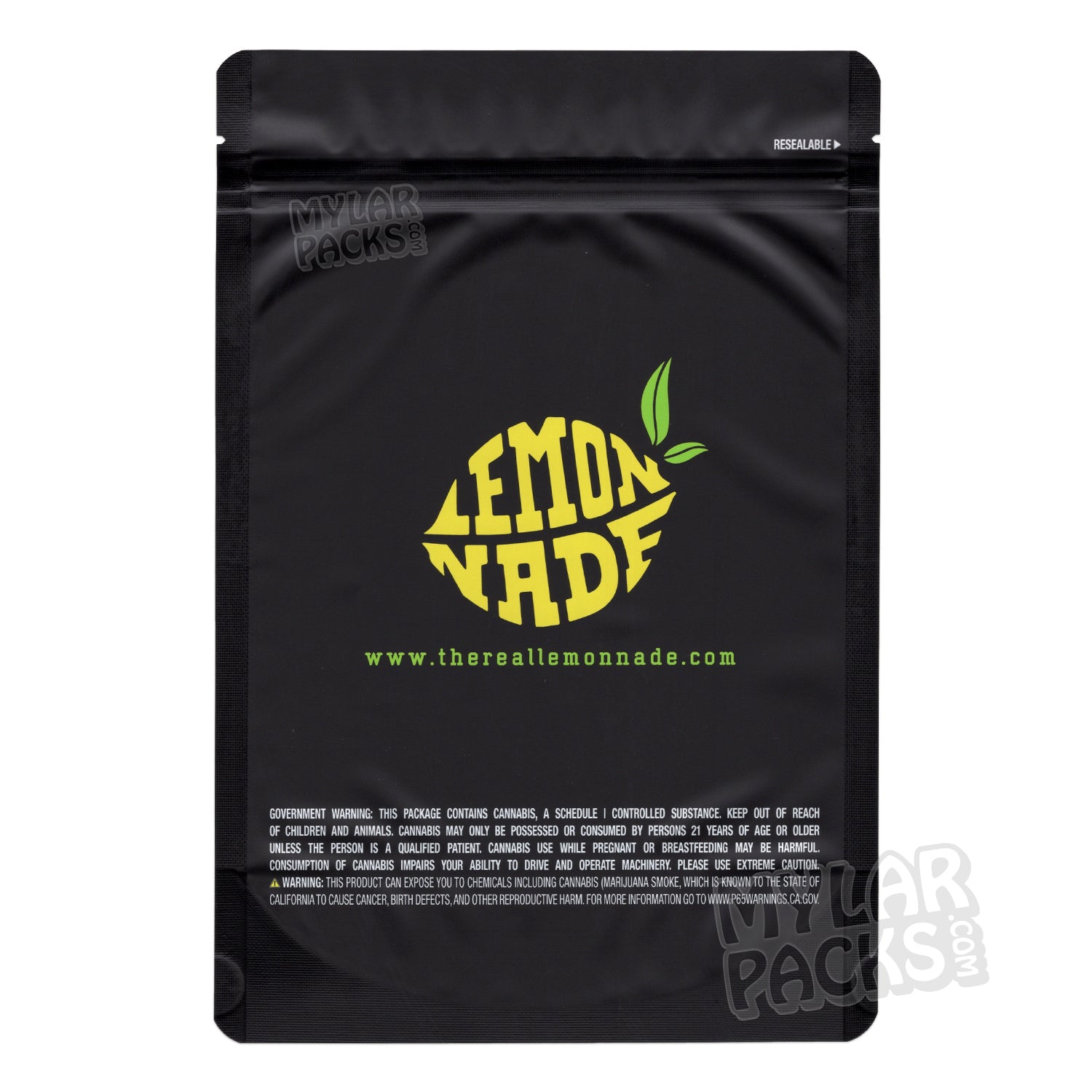 Dispensario de limonada, bolsa de Mylar vacía de 28 g/1 onza, empaque y pegatinas personalizables