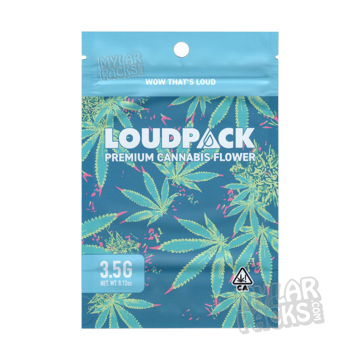 Loudpack Standard 3.5g Empty Mylar Bag Premium Flower Dry Herb Packaging