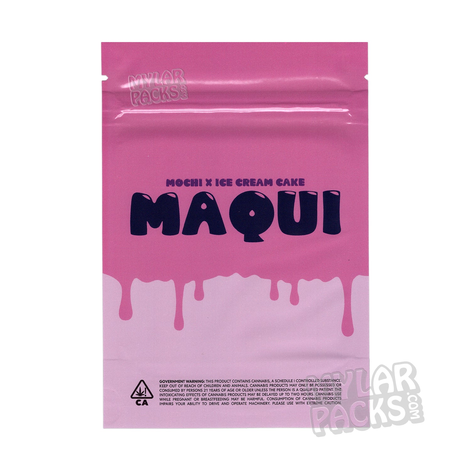Maqui Universal Empty Mylar Bag Premium Flower Dry Herb Packaging