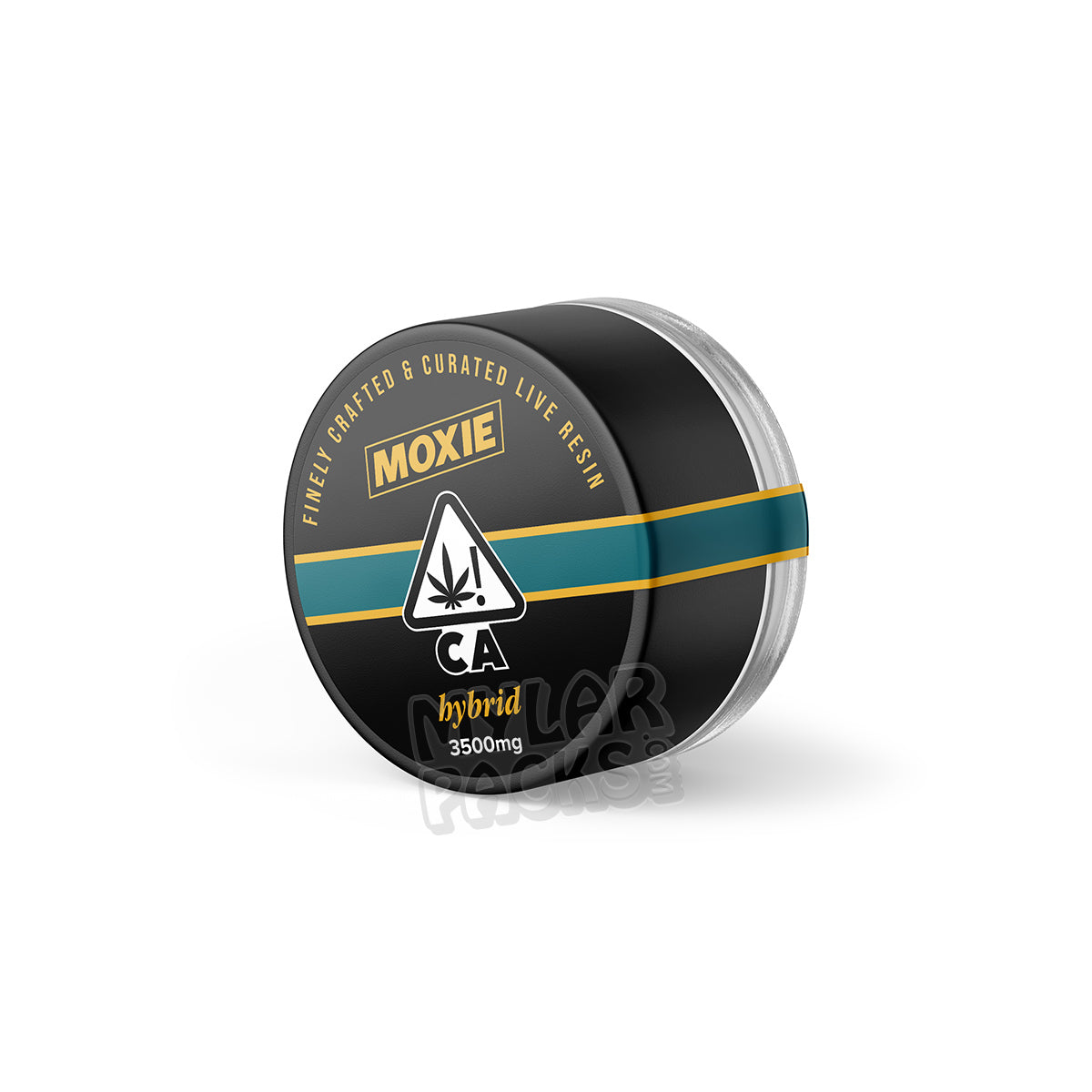 Frascos de vidrio vacíos a prueba de niños con adhesivos para concentrado de Moxie Live Resin Diamonds de 3,5 g