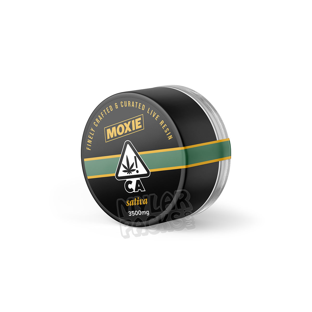 Moxie Live Resin Badder 3,5 g, frascos de vidrio vacíos a prueba de niños y pegatinas, embalaje para concentrado
