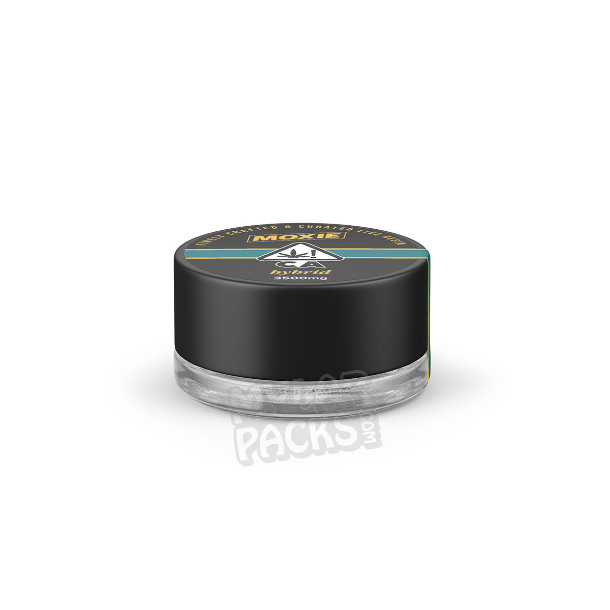 Moxie Live Resin Badder 3,5 g, frascos de vidrio vacíos a prueba de niños y pegatinas, embalaje para concentrado