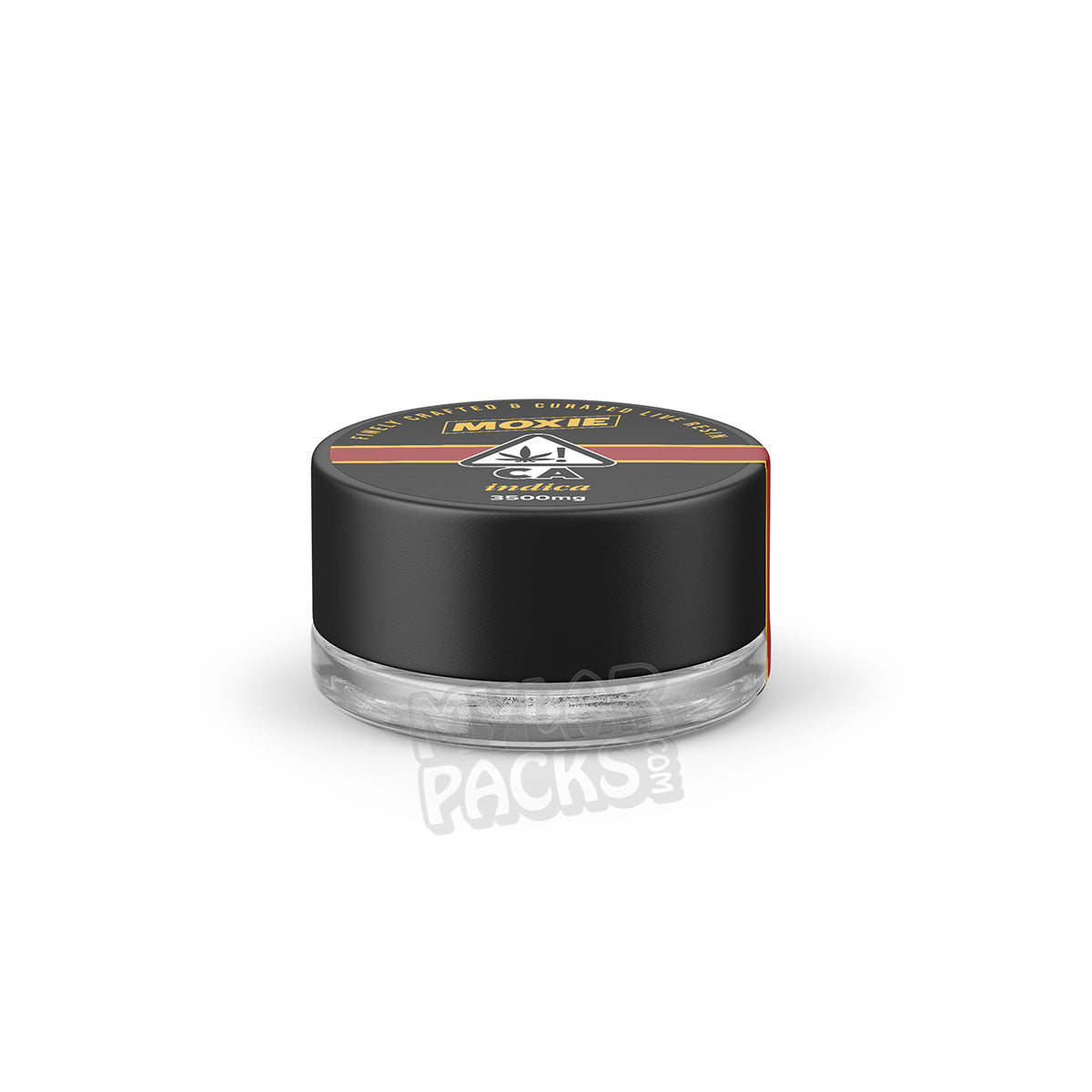 Frascos de vidrio vacíos a prueba de niños con adhesivos para concentrado de Moxie Live Resin Diamonds de 3,5 g
