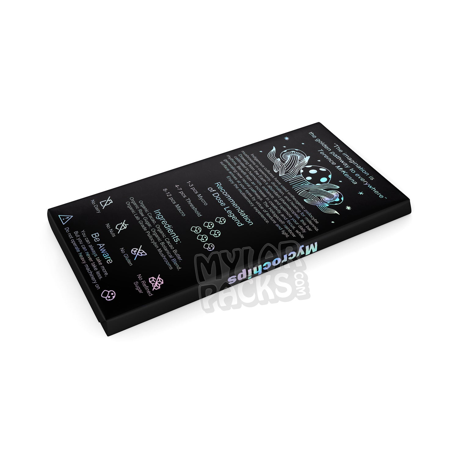 Mycrochips Magic Mushrooms Chocolate Bar Empty Shrooms Psilocybin Packaging